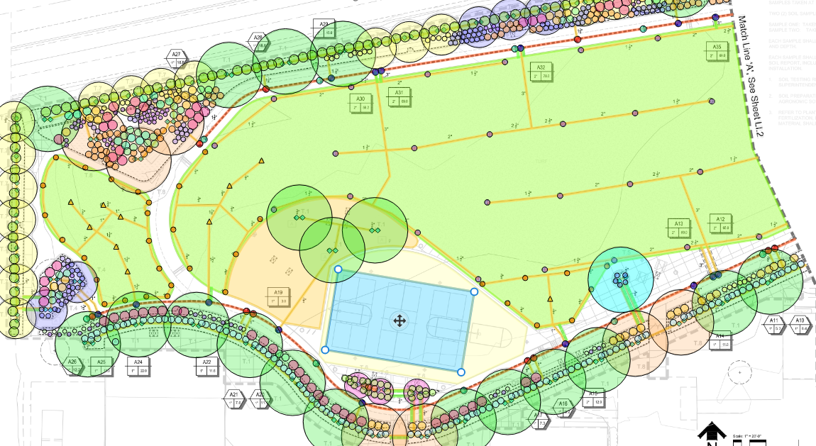 Landscape Landscape drawing overlay comparison placeholder